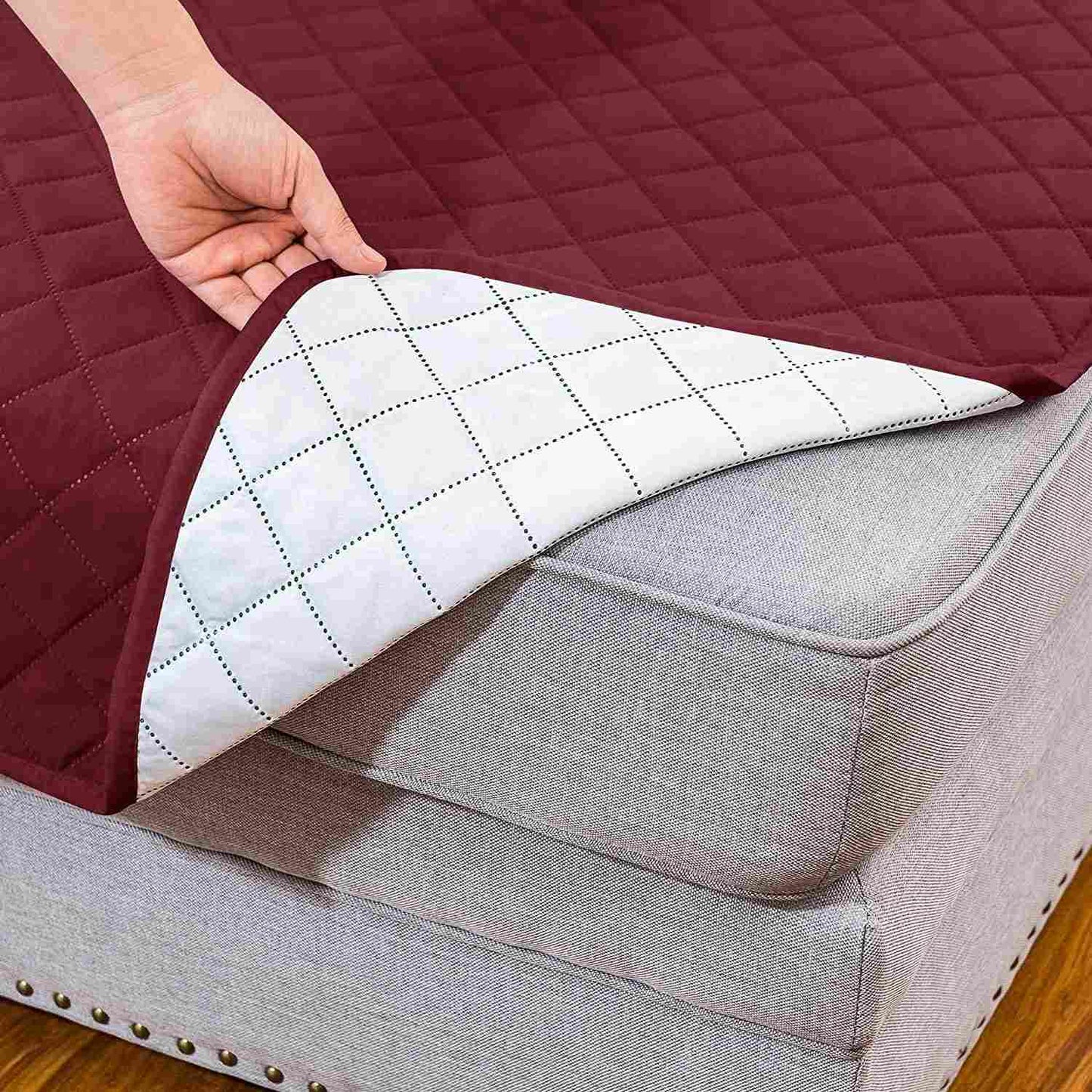 1 Seater Recliner Sofa Slipcover, Non-Slip, Pet & Stain Resistant Couch Protector