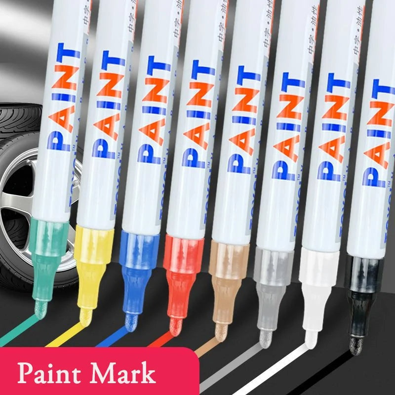 12-Color Waterproof Permanent Paint Markers for Tires and Art