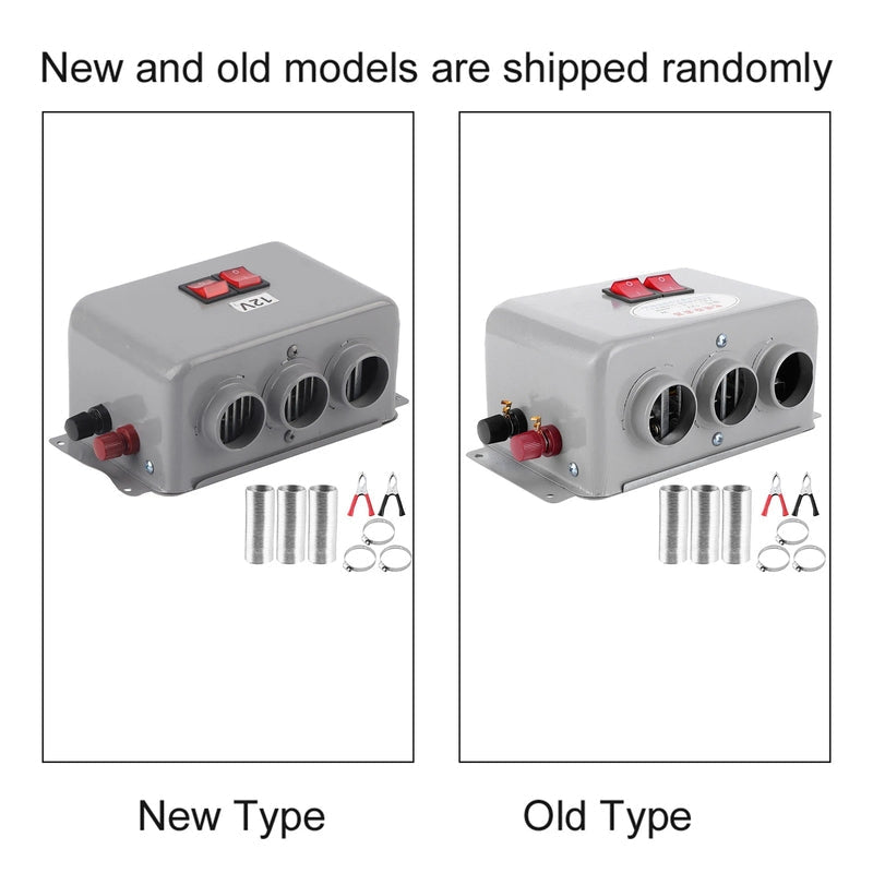 12V Car Heater with 3 Vents, 600W-800W Fast Heating