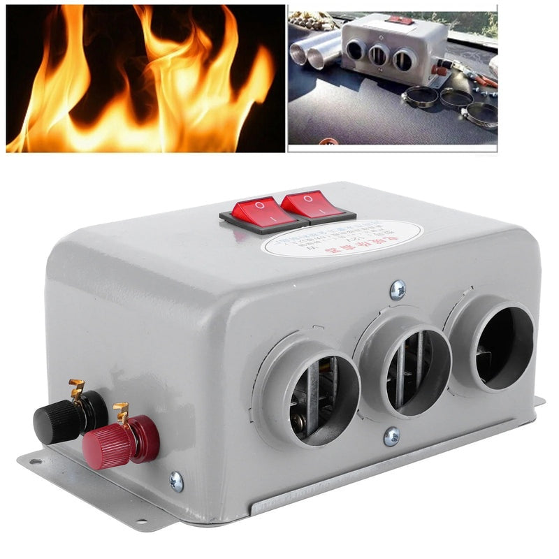 12V Car Heater with 3 Vents, 600W-800W Fast Heating