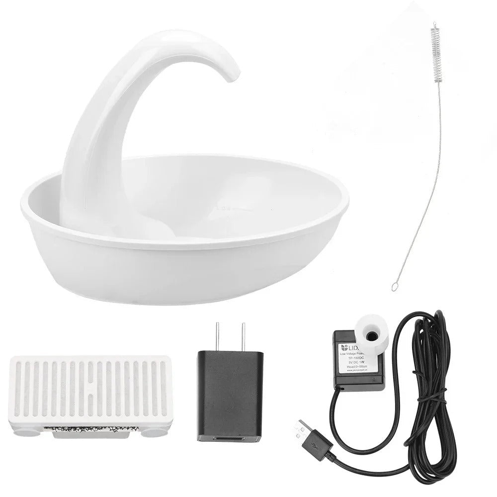 12V Silent Pet Water Fountain with Filter, 1.8L Capacity