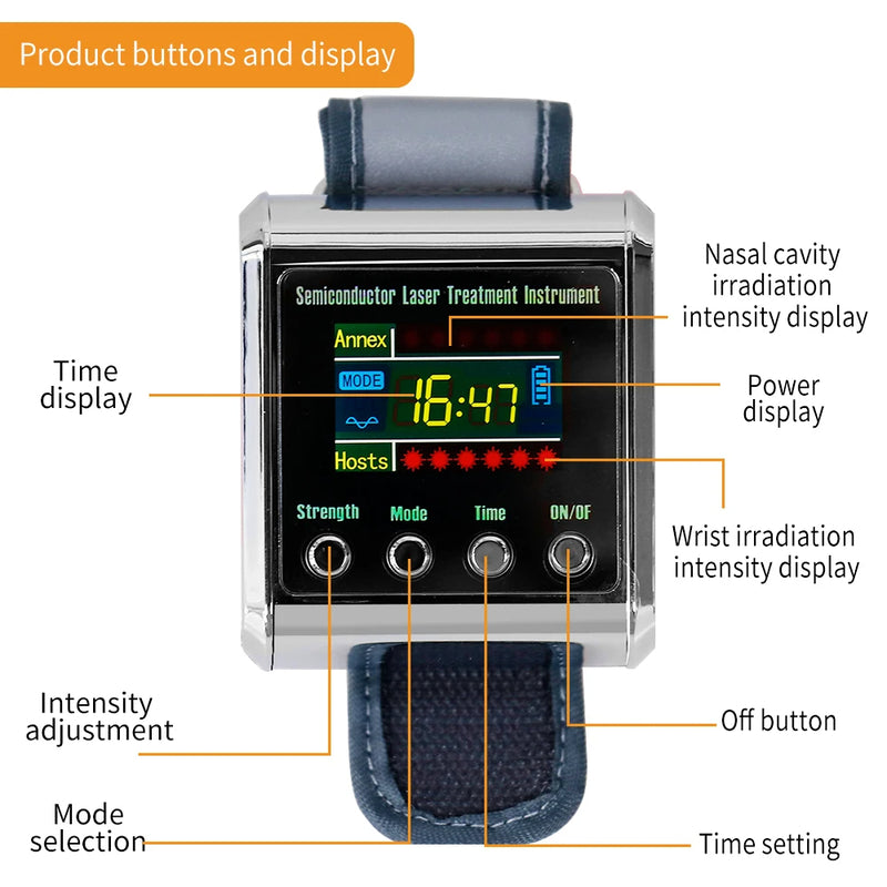 650nm Laser Therapy Wrist Device for Blood Circulation & Health