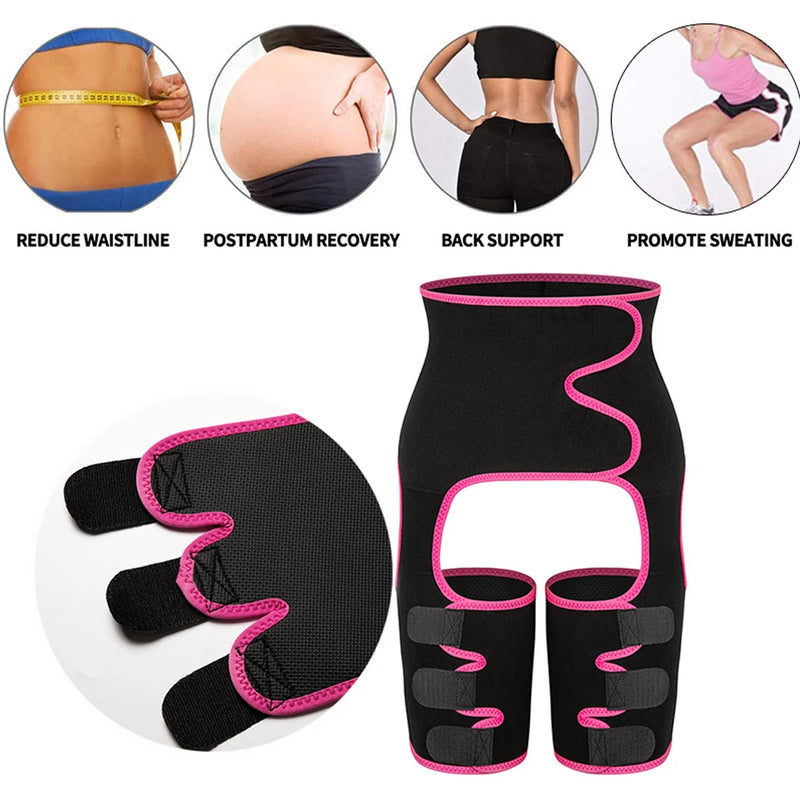 Waist and Thigh Trimmer Sweat Belt for Slimming & Shaping