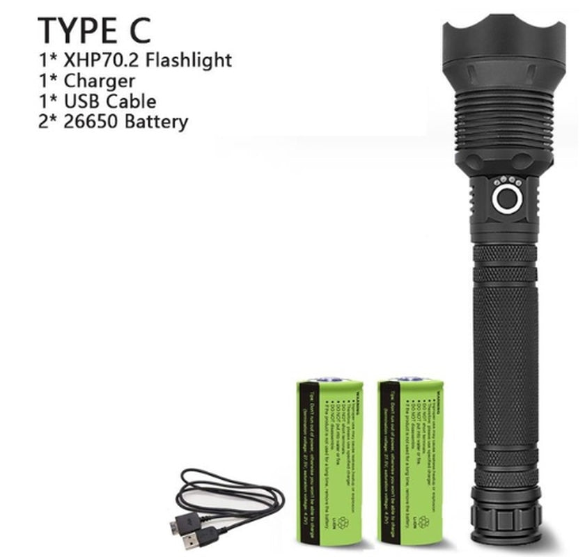 150000 Lumens XHP70.2 Most Powerful Usb Led Flashlight