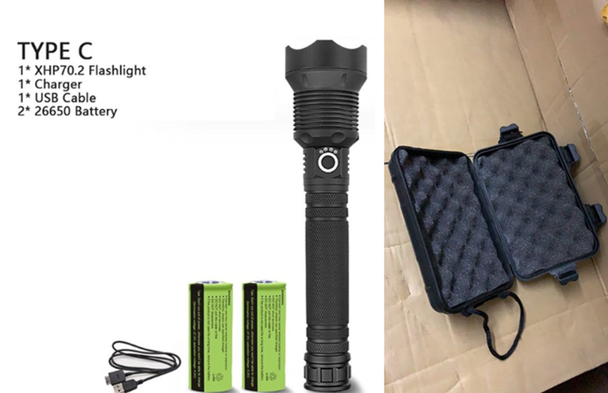 150000 Lumens XHP70.2 Most Powerful Usb Led Flashlight