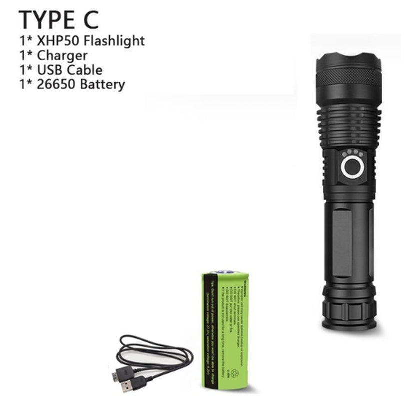 150000 Lumens XHP70.2 Most Powerful Usb Led Flashlight