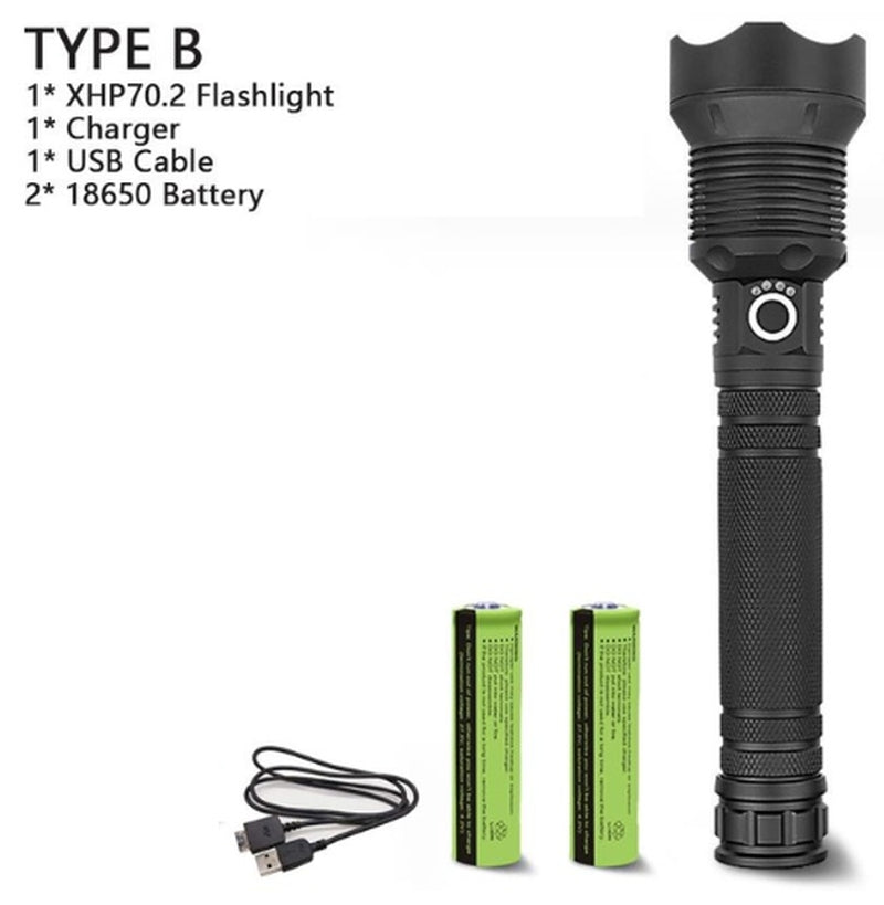 150000 Lumens XHP70.2 Most Powerful Usb Led Flashlight