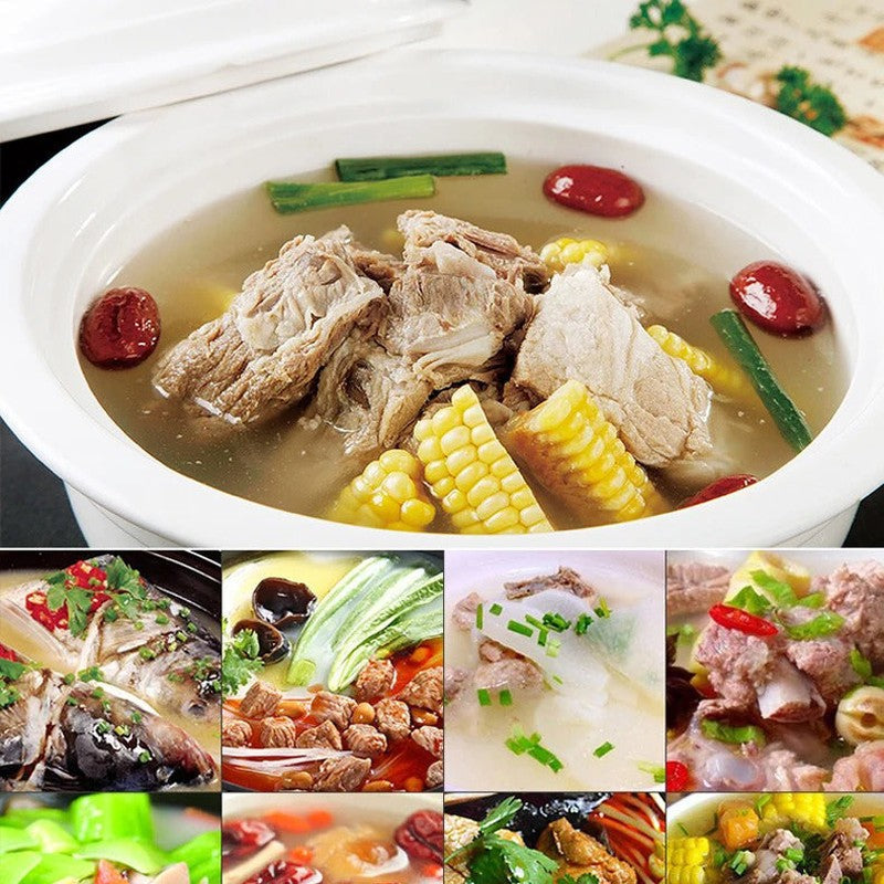 1.5L Mini Electric Slow Cooker with Ceramic Liner