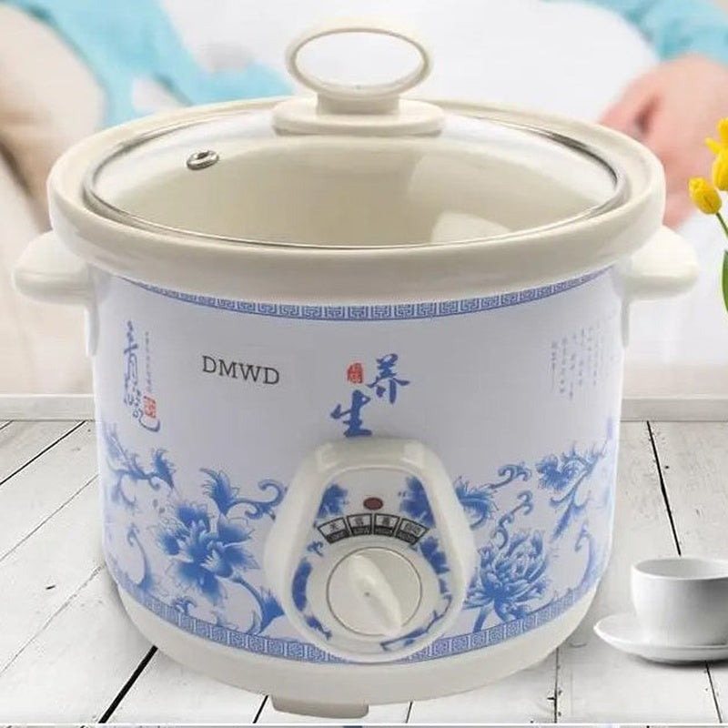 1.5L Mini Electric Slow Cooker with Ceramic Liner