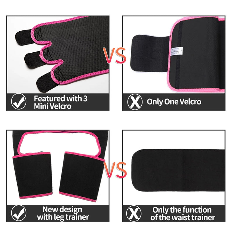 Waist and Thigh Trimmer Sweat Belt for Slimming & Shaping