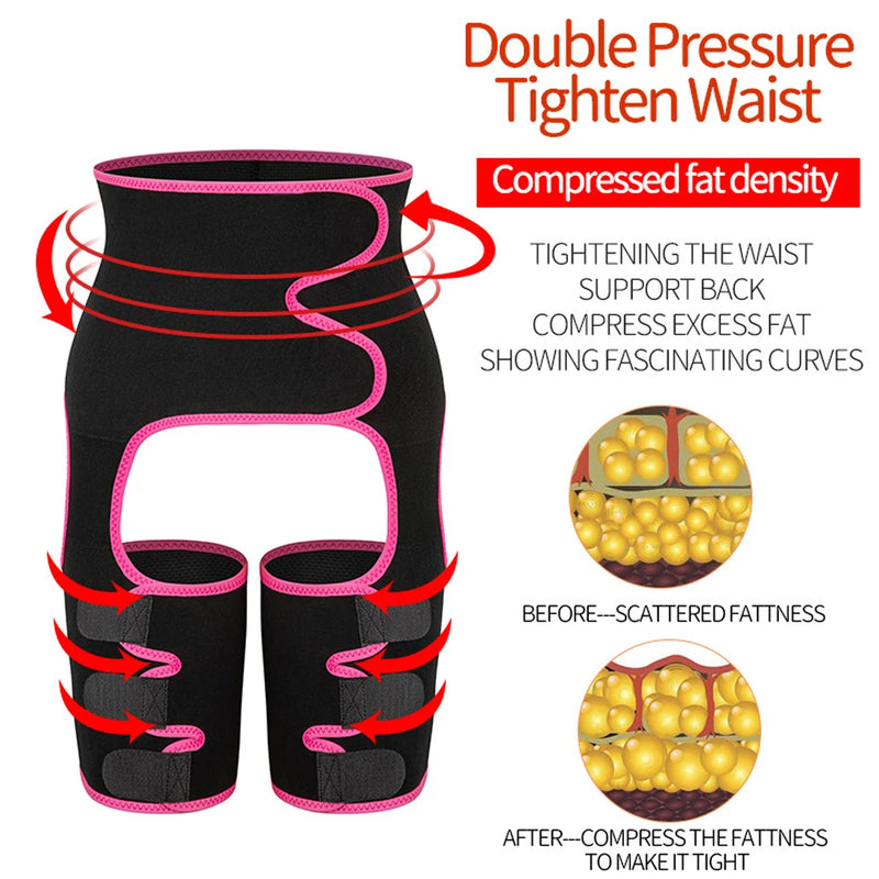 Waist and Thigh Trimmer Sweat Belt for Slimming & Shaping