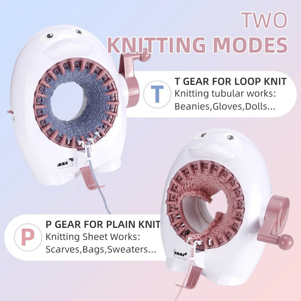 22 Needles Knitting Machine Kit with Row Counter