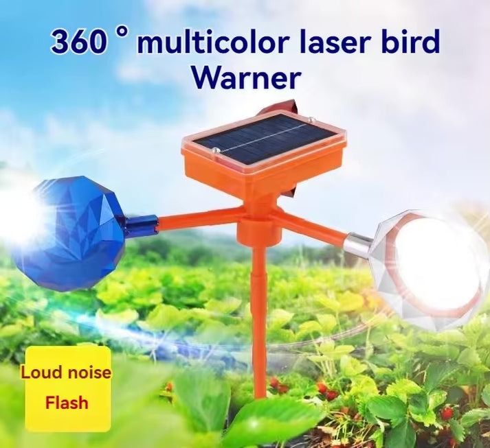 Solar Bird Repeller Reflective Bird Deterrent for Garden with 360-Degree Reflector and Waterproof Design