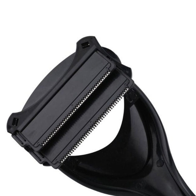 2-in-1 Back Hair Remover and Trimmer, Foldable Handle for Men