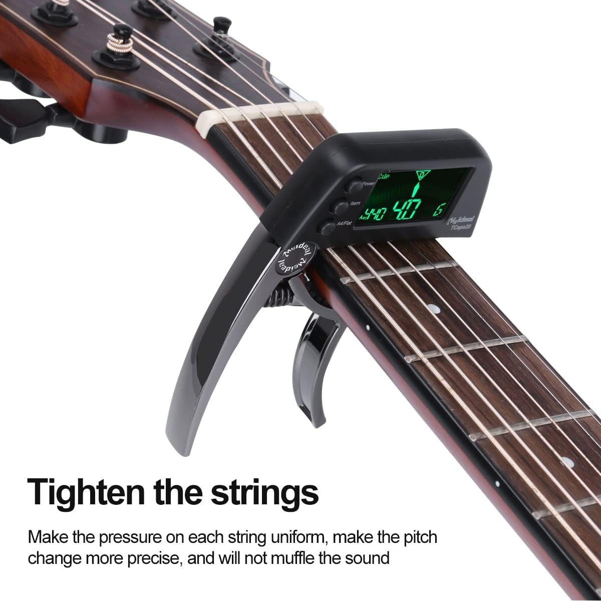 2-in-1 Guitar Capo Tuner with LED Display for All Instruments