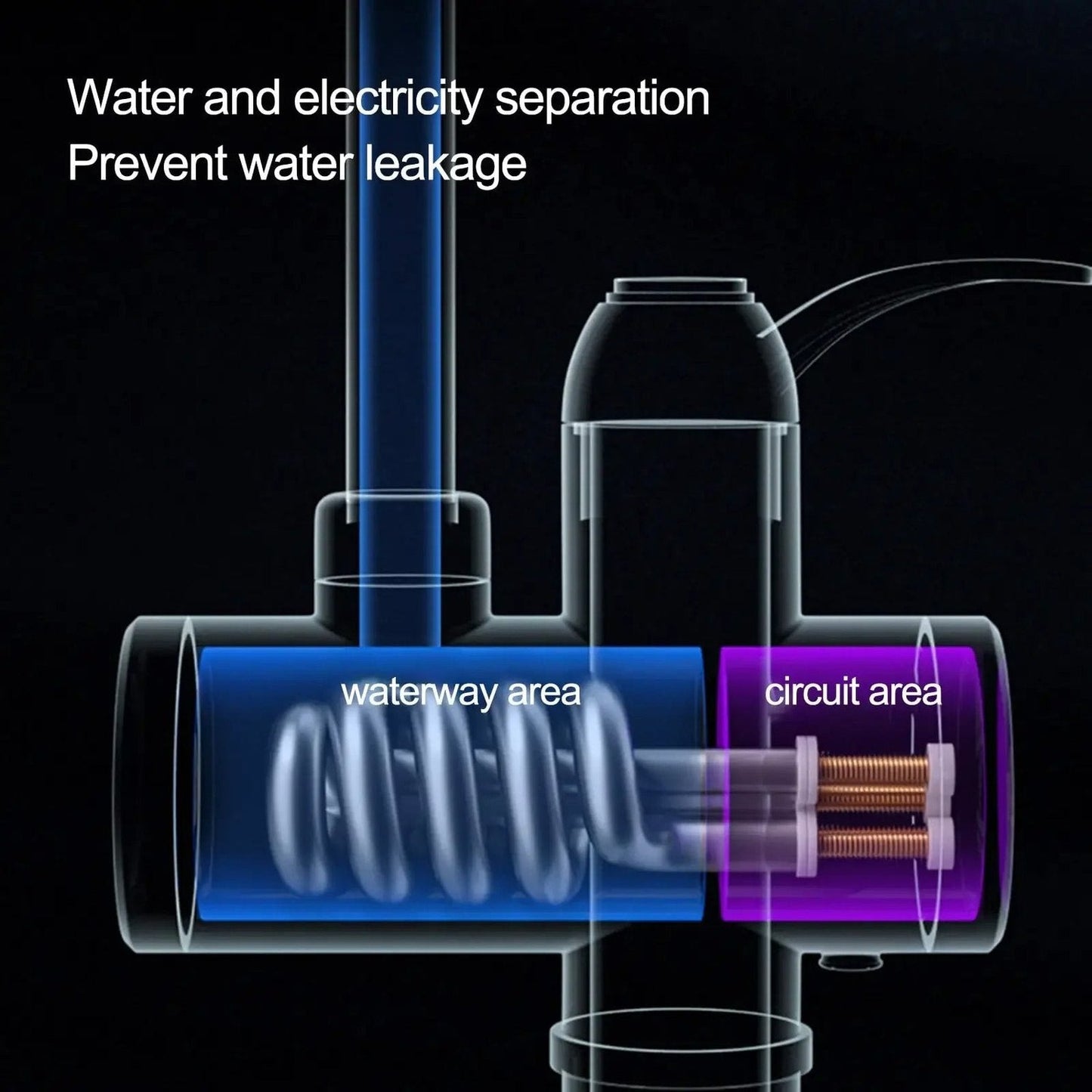3000W Electric Instant Hot Water Faucet with Digital Display