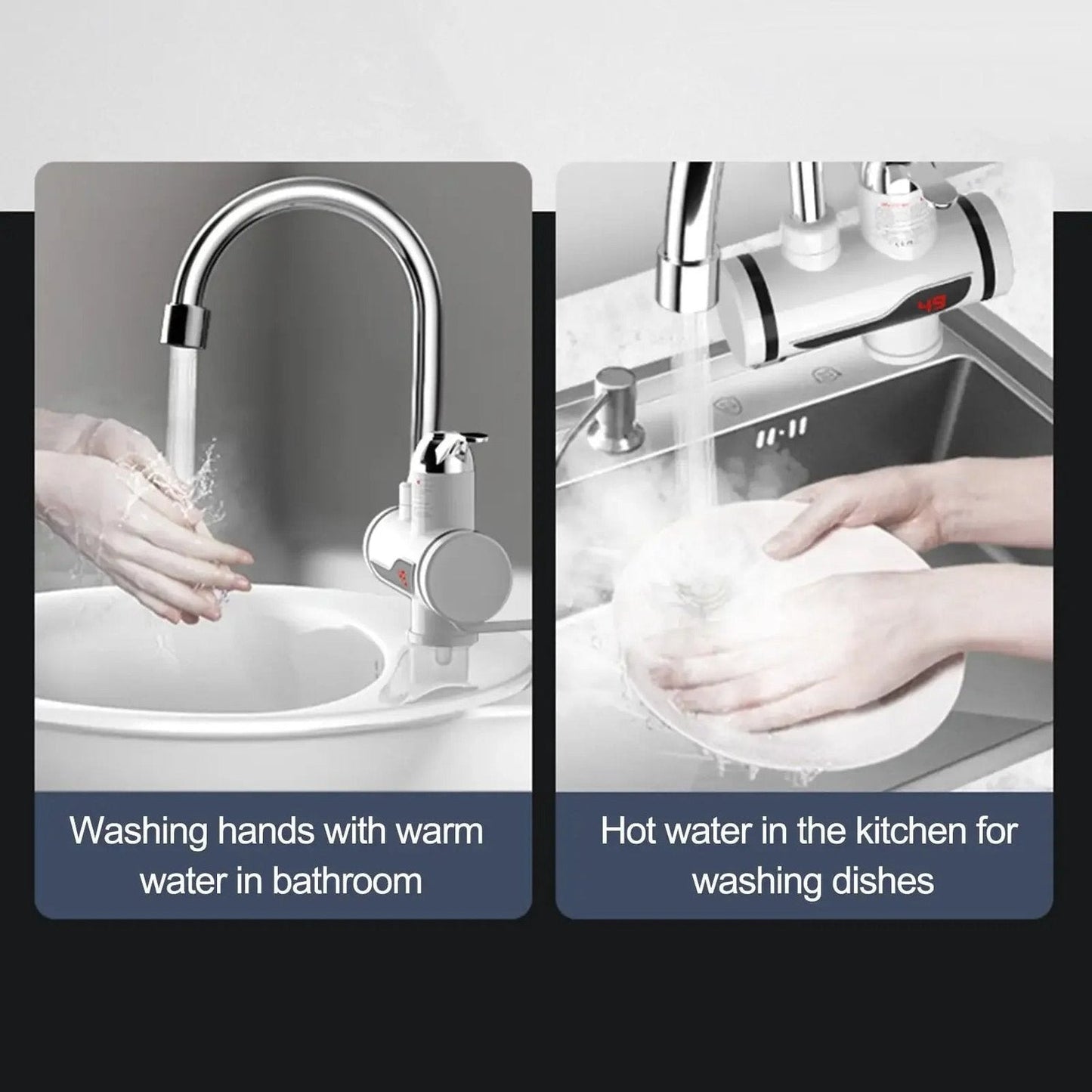 3000W Electric Instant Hot Water Faucet with Digital Display