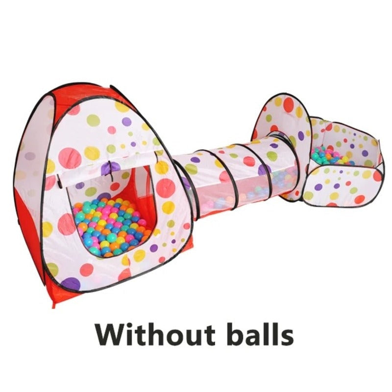 3-in-1 Kids Ball Pit Tent with Tunnel