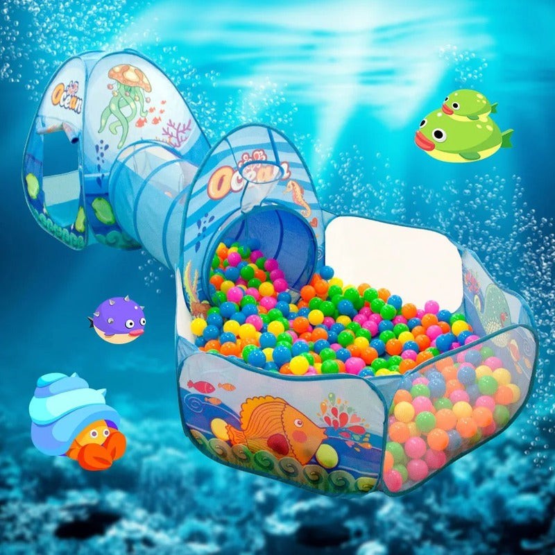 3-in-1 Kids Ball Pit Tent with Tunnel