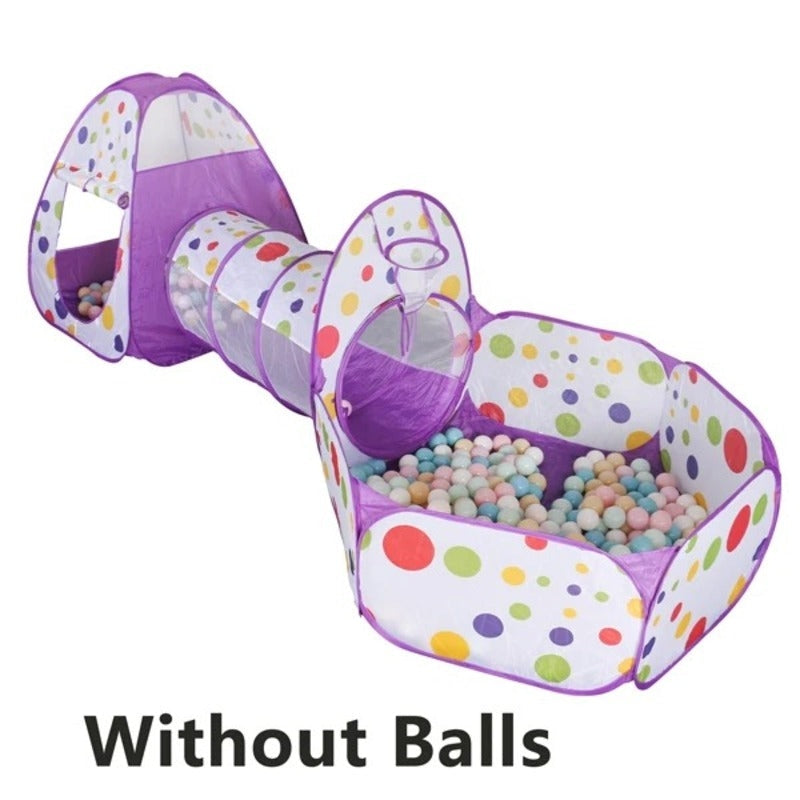 3-in-1 Kids Ball Pit Tent with Tunnel