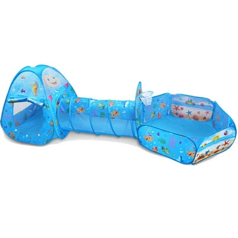 3-in-1 Kids Ball Pit Tent with Tunnel