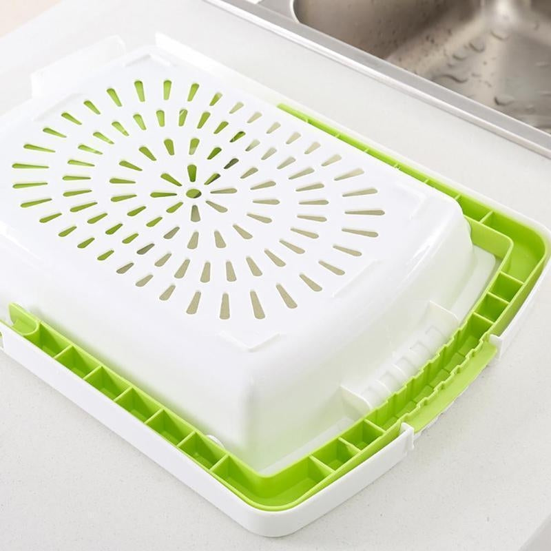 3-in-1 Multi-Function Cutting Board with Sink Basket
