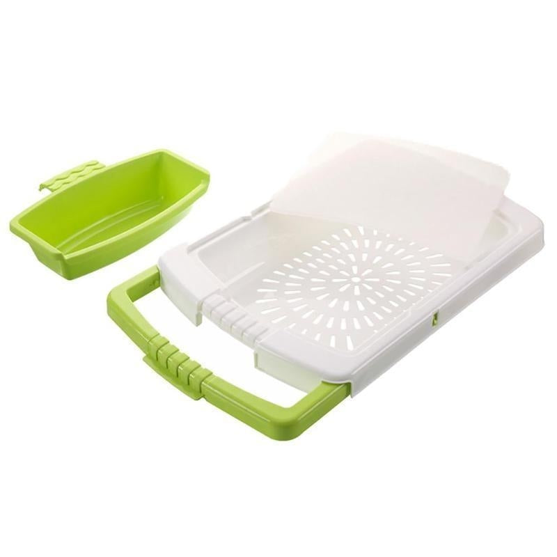 3-in-1 Multi-Function Cutting Board with Sink Basket