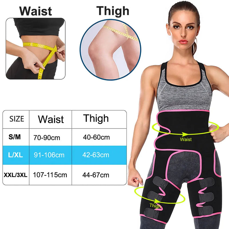 Waist and Thigh Trimmer Sweat Belt for Slimming & Shaping