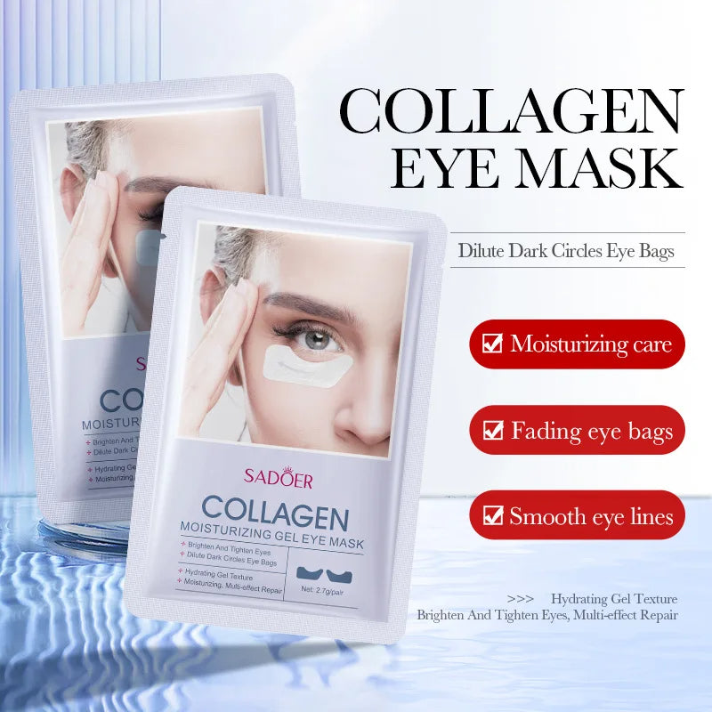 10pcs Collagen Hyaluronic Acid Forehead and Eye Mask Patches