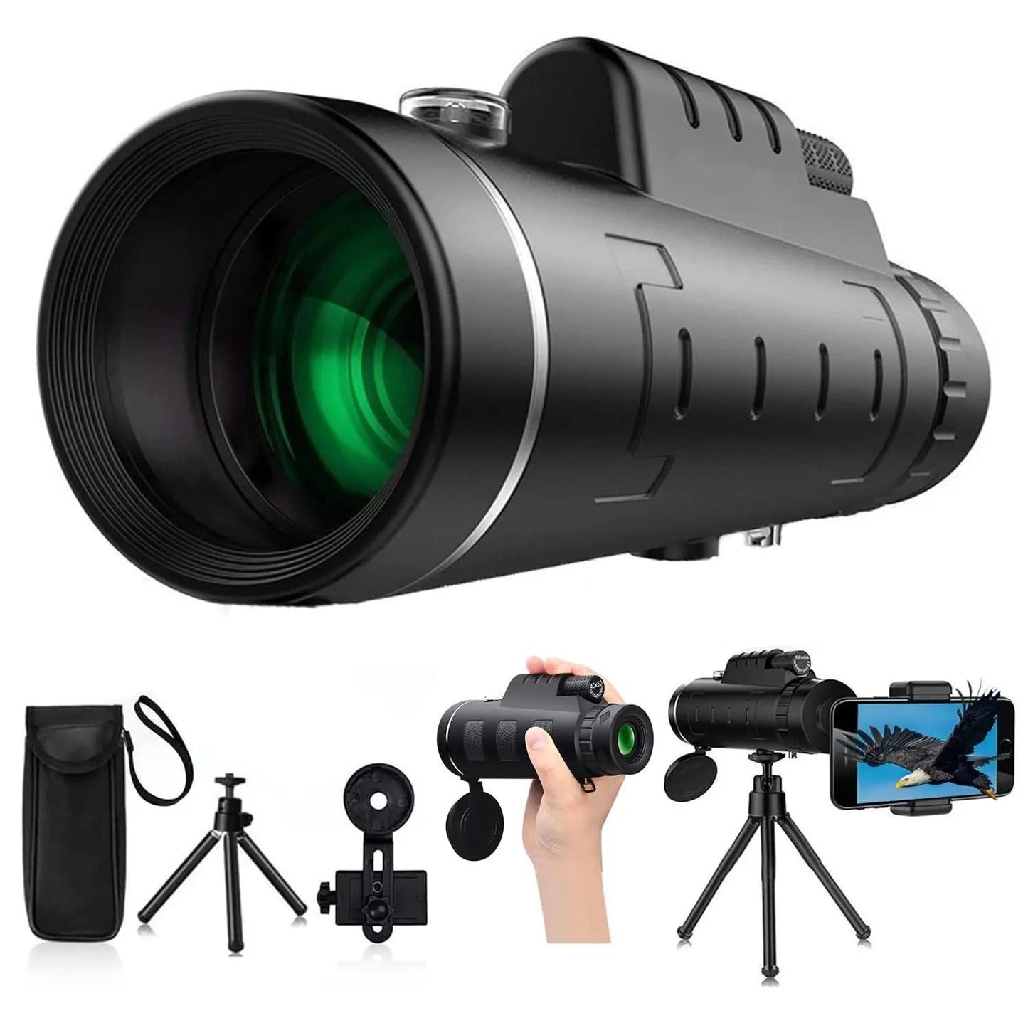 40x60 Zoom Waterproof Monocular Mobile Telescope