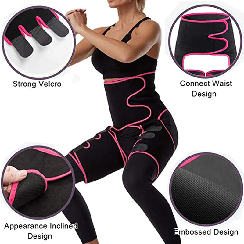 Waist and Thigh Trimmer Sweat Belt for Slimming & Shaping