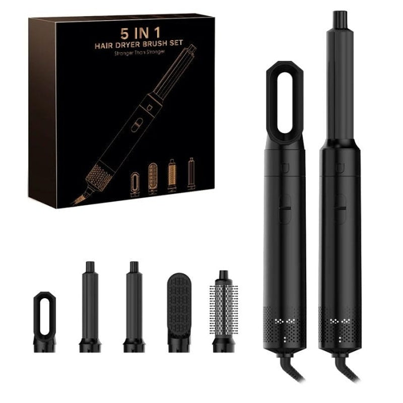 5-in-1 Hot Air Styler with Curling Irons & Combs