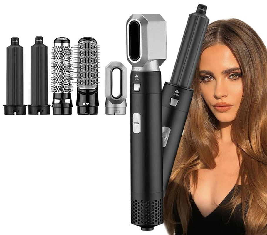 5-in-1 Hot Air Styler with Curling Irons & Combs