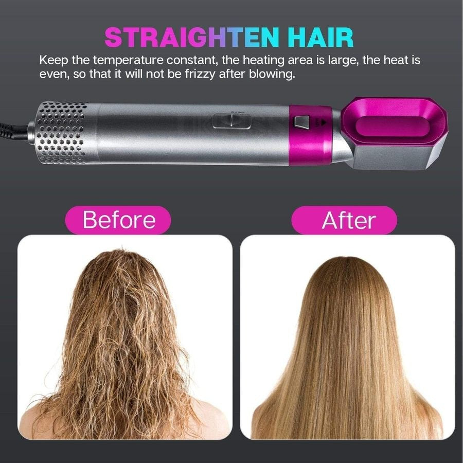 5-in-1 Hot Air Styler with Curling Irons & Combs