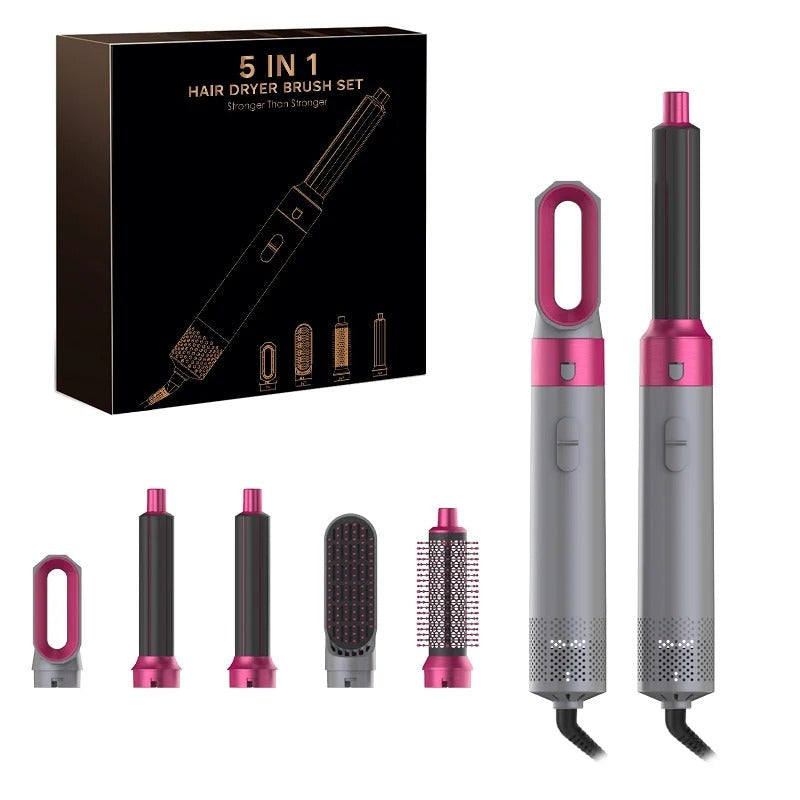 5-in-1 Hot Air Styler with Curling Irons & Combs