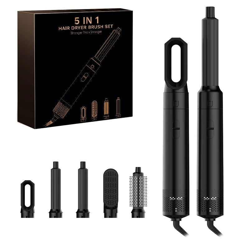 5-in-1 Hot Air Styler with Curling Irons & Combs