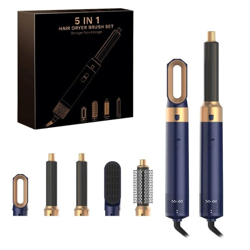 5-in-1 Hot Air Styler with Curling Irons & Combs