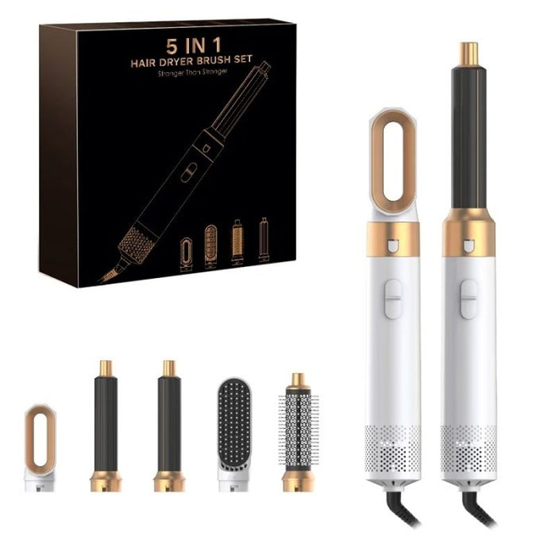 5-in-1 Hot Air Styler with Curling Irons & Combs