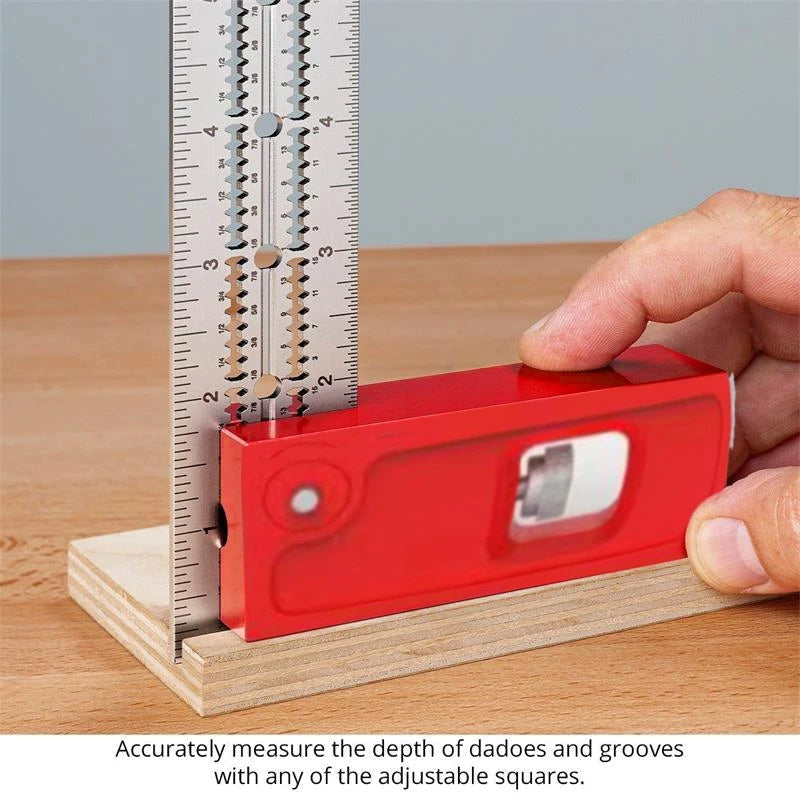 6-18 Inch Adjustable Combination Square Ruler for Woodworking