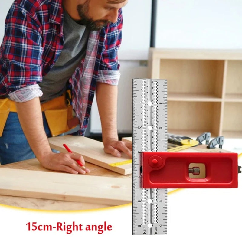 6-18 Inch Adjustable Combination Square Ruler for Woodworking