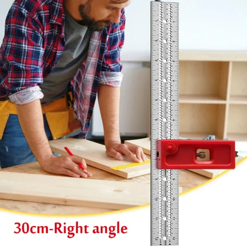 6-18 Inch Adjustable Combination Square Ruler for Woodworking