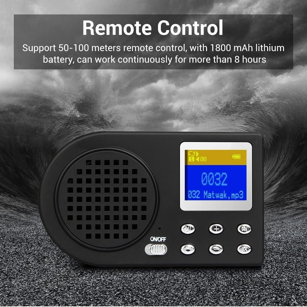 Electronic Bird Caller MP3 Portable with Digital LCD Display and Wireless Remote Control