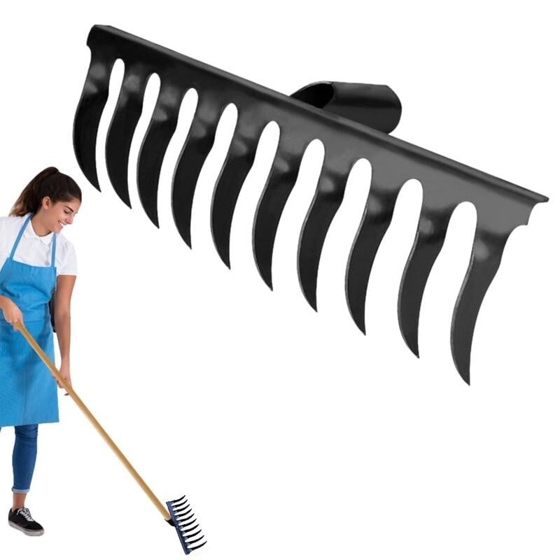Multi-Purpose Metal Garden Rake Lawn Tools Heavy-Duty Rake