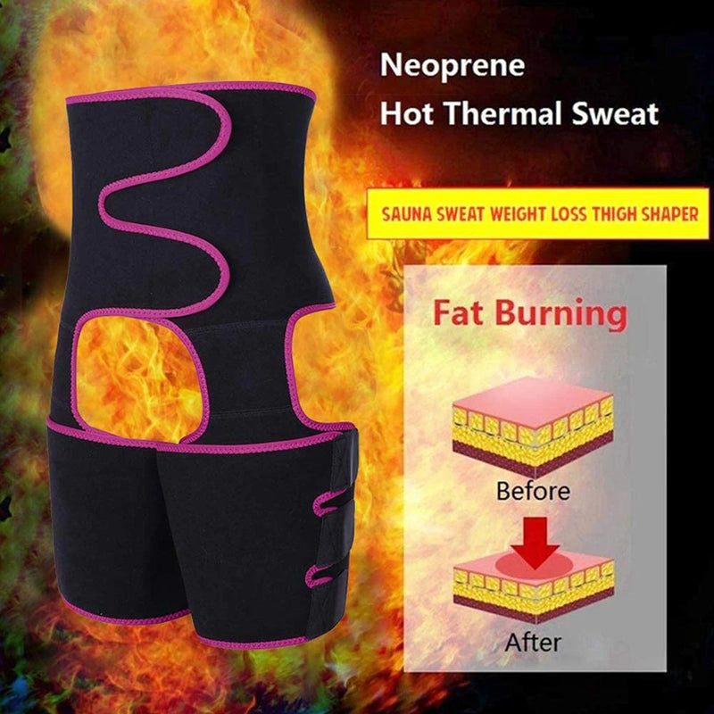 Waist and Thigh Trimmer Sweat Belt for Slimming & Shaping