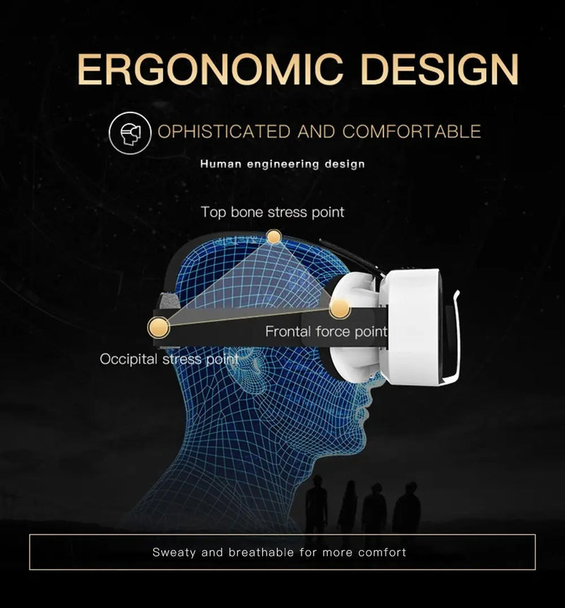 Adjustable 3D VR Headset Glasses for 4.7–6.0" Smartphones