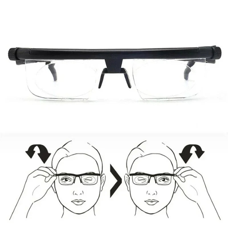 Adjustable Focus Reading Glasses for Myopia and Presbyopia Correction