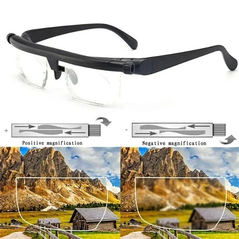 Adjustable Focus Reading Glasses for Myopia and Presbyopia Correction