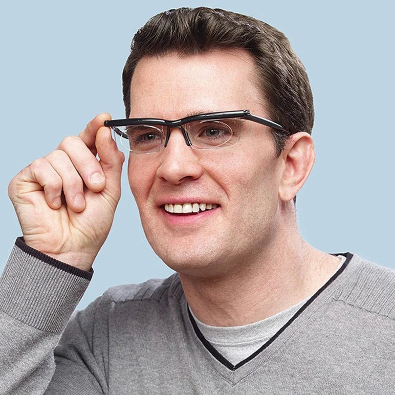 Adjustable Focus Reading Glasses for Myopia and Presbyopia Correction