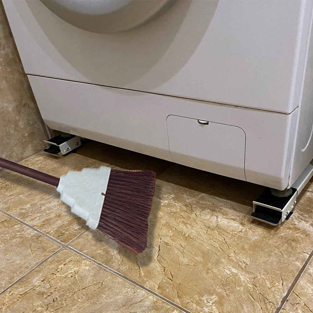 Adjustable Washing Machine Stand with Brake and Mobile Wheels