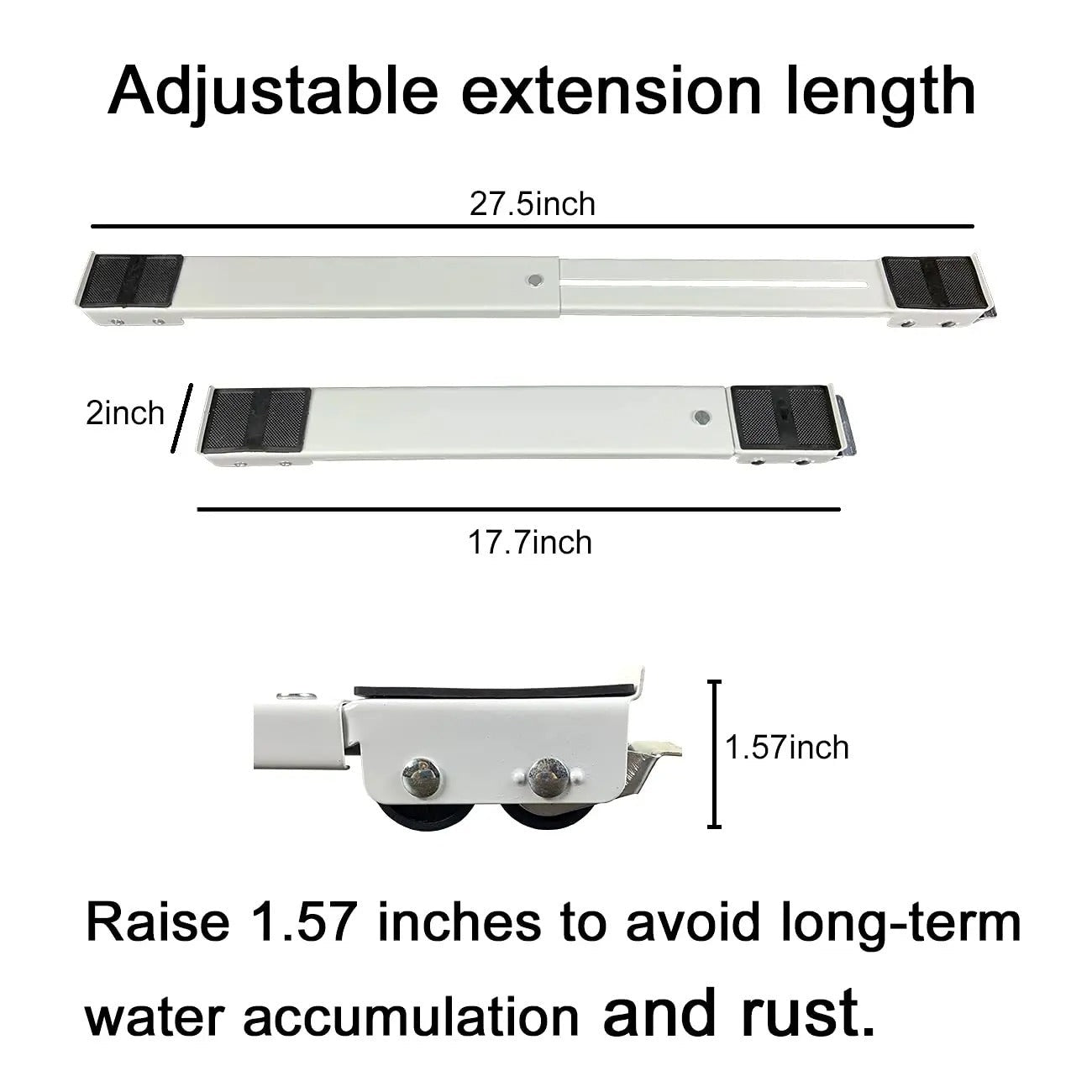 Adjustable Washing Machine Stand with Brake and Mobile Wheels
